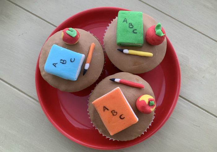 Terug naar schoolcupcakes