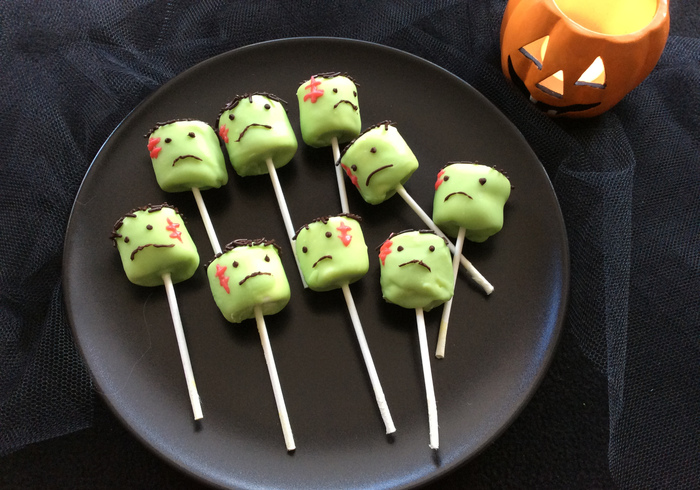 Frankenstein lollipops