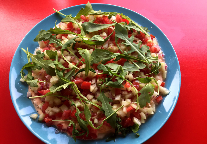 Een verse Halloumi salade