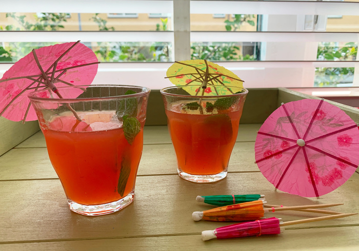Een zomerse aardbeien-mocktail