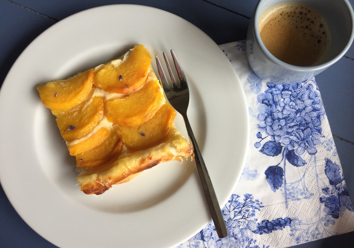 A Peach and Lavender Tart