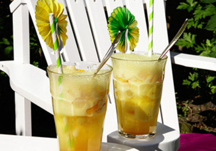 Mango Fizz, een kids mocktail  