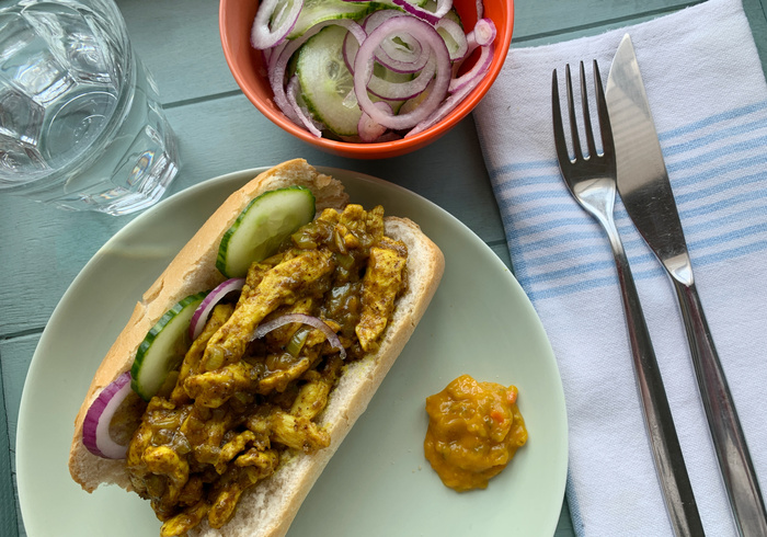 A Chicken Curry Sandwich