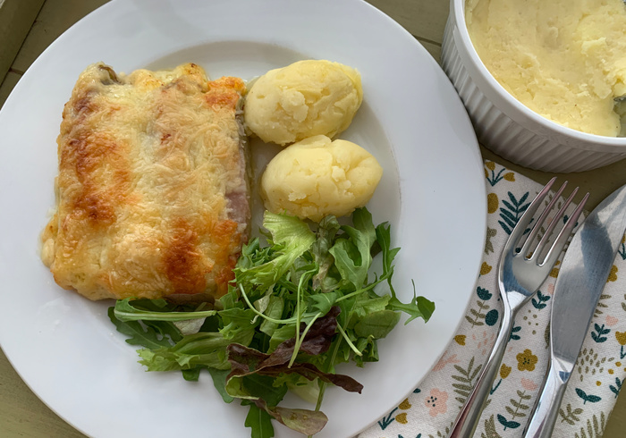 Witlof met ham en kaas