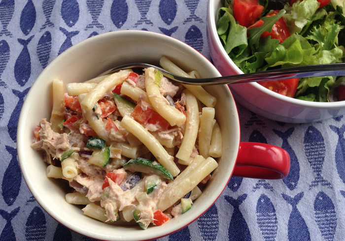 Pastasalade met tonijn